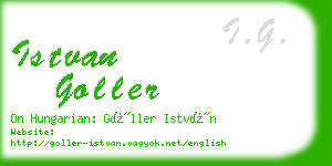 istvan goller business card